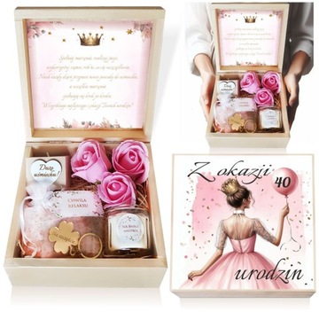 Подарок на 40 -летний день рождения 50 -летний день рождения для женщины 20 30 60 18 подарочная корзина