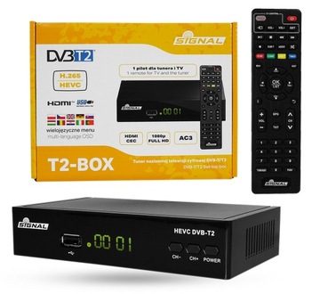 Tuner DVB-T2 HEVC dekoder H.265 PVR T2-BOX Signal