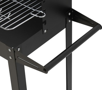 САДОВЫЙ УГОЛЬНЫЙ ГРИЛЬ, ХРОМ, ПОРТАТИВНЫЙ, РЕГУЛИРУЕМЫЙ ГРИЛЬ, 2 ПОЛКИ ЛУНД