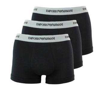 Emporio Armani czarne bokserki majtki męskie 3-pack 111357-CC717-00120 M