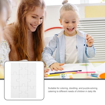 PUZZLE DO ZAPISANIA BIAŁE DIY DREWNIANE DO MALOWANIA PUSTE