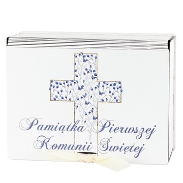 Prezent Na I Komunie Dla Chrześniaczki Drewniane Pudełko Pamiątka Komunijna