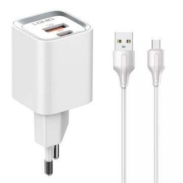 Зарядное устройство USB 20W PD QC3.0 Кабель USB-A microUSB