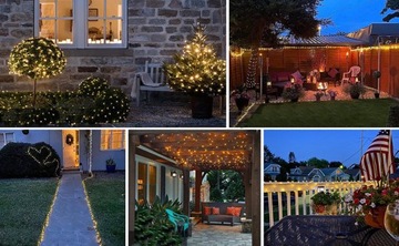 СОЛНЕЧНАЯ ГИРЛАНДИЯ Садовые светильники 200 светодиодов 20м