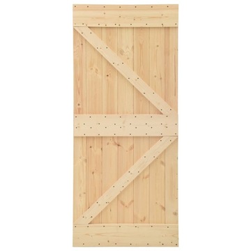 VidaXL Раздвижные двери с фурнитурой, 80x210 см, массивные