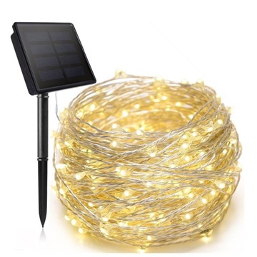 LAMPKI OGRODOWE DRUCIKI GIRLANDA SOLARNA 300LED