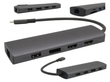 Rozšíření obrazovky pro 2 monitory Dokovací stanice Huawei Usb-c Pd 4K Hdmi