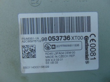 PARTNER BERLINGO II III C3 РАДИО USB BLUETOOTH 98053736XT