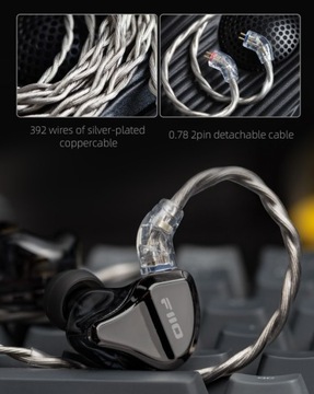 FiiO JH5 черный гибридный IEM 1x DD 4x BA приятный и отличный звук