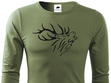 Myśliwski longsleeve khaki - BYK NA RYKOWISKU