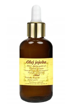 OLEJ JOJOBA GOLD 100ml z pipetą zimnotłoczony