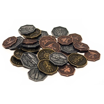 KRASNOLUDY MIEDZIANA METALOWA MONETA 1 SZT LARP RPG