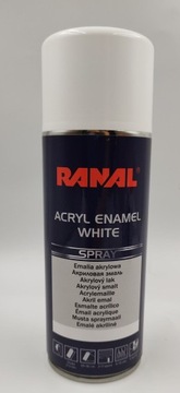 Lakier biały połysk spray 400ml RANAL