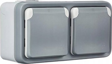PLEXO55 Розетка вертикальная двойная, 2x2P