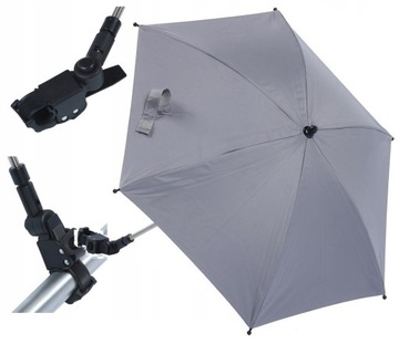 Titanium Baby Parasol - uniwersalny parasol z filtrem UV 50+ | Mid Grey