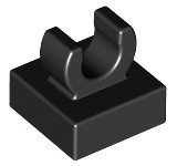 LEGO Black Tile 1x1 Clip 15712 5szt