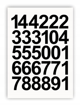 Czarny Alfabet i Cyfry 100mm samoprzylepne literki