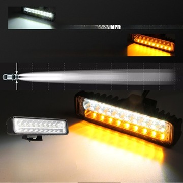 LAMPA ROBOCZA DWURZĘDOWA ŚWIATŁA PRZECIWMGIELNE DO SAMOCHODOWYCH TAŚM LED Ż