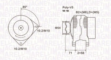 ALTERNÁTOR 063731833010 MAGNETI MARELLI