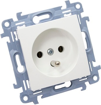 SIMON 10 gniazdo pojedyncze z uziemieniem biały CGZ1.01/11
