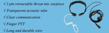 Гарнитура Retevis Walkie Talkie с микрофоном (2)