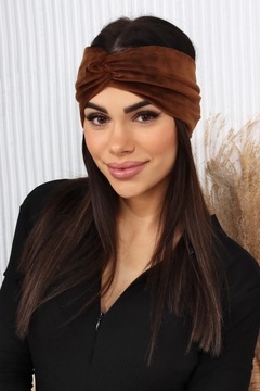 ПОВЯДКА НА ГОЛОВУ ЖЕНСКАЯ, ТЮРБАН, ТЕПЛЫЕ ШОКОЛАДНЫЕ УШИ