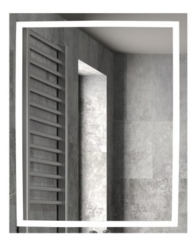 LUSTRO ŁAZIENKOWE PODŚWIETLANE Z OŚWIETLENIEM 3 BARWY LED Nocturn 70x90cm