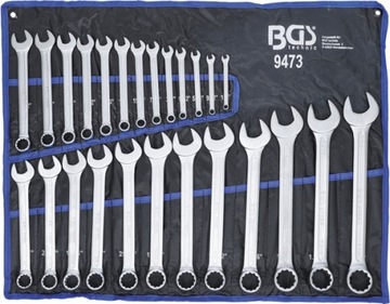 Klucze oczkowe calowe, płaskie, BGS TECHNIC B.9473 Harley 25cz.