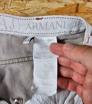 Spodnie Jeansowe ARMANI JEANS Designerskie Dżinsowe Slim 31
