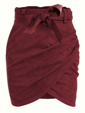 ЗАМШЕВАЯ ЮБКА, РЕМЕНЬ С РЕБЛИКОЙ, S36