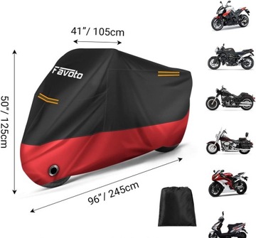 Чехол Favoto на мотоцикл Scooter XXL 245x105x125 брезент из ткани Оксфорд