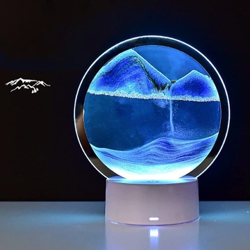 3D ДИНАМИЧЕСКИЙ ПЕСОК СВЕТОДИОДНЫЙ НОЧНИК ПЕСОК АРТ ДЕКО СЕНСОРНЫЙ ПЕРЕКЛЮЧАТЕЛЬ