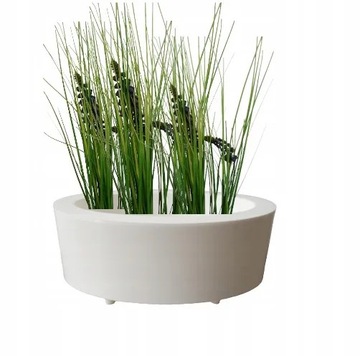 ОВАЛЬНАЯ БЕЛАЯ ГЛЯНЦЕВАЯ КРЫШКА ДЛЯ ЦВЕТОЧНОГО ГАЗВА