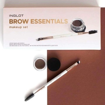 Inglot Brow Essentials Zestaw do Makijażu Brwi Tusz Pędzelek