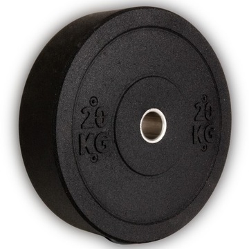 OBCIĄŻENIE OLIMPIJSKIE GUMOWE 20KG BUMPER TALERZ KRĄŻEK 51MM DUŻE SZTANGI