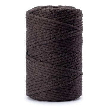Sznurek do makramy bawełniany chocolate 3mm 200m