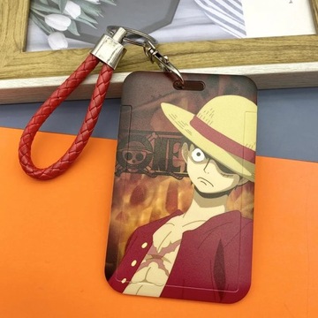 Цельный мужской держатель для визитных карточек Луффи, мультяшный аниме, кредитная карта, банковский идентификатор