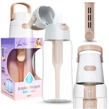 Butelka z Filtrem DAFI SOLID 0,5L Cappuccino Bidon do Wody + 1 WKŁAD FILTR