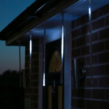 SPADAJĄCE SOPLE LAMPKI LED 80cm METEORYT ŚNIEG 24H