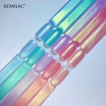 Semilac Flash Aurora Gold & Green 681 пыль