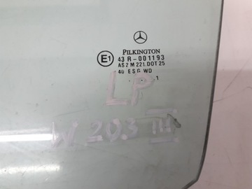 MERCEDES C TŘÍDA W203 SKLO (OKNO) LEVÝ PŘEDNÍ