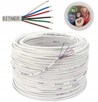 BITNER Przewód kabel alarm domofon YTDY 6x0,5 100m