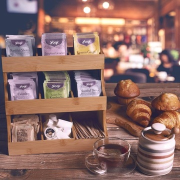 БАМБУКОВЫЙ ОРГАНАЙЗЕР ДЛЯ ЧАЯ, ВЕРТИКАЛЬНЫЙ, ДВОЙНОЙ СТЕРИЛЬНЫЙ, НА 180 ПАКЕТОВ