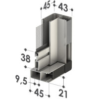 ВЕРТИКАЛЬНАЯ МОСКИТНАЯ СЕТКА СКАТЫВАЕМАЯ 127х116СМ БЕЛЫЙ ВЕТР 45