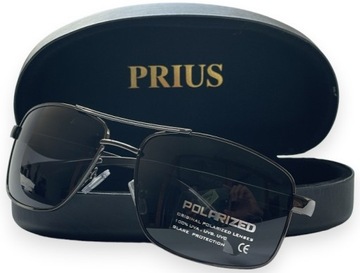 OKULARY MĘSKIE POLARYZACYJNE AVIATOR FLEKS ETUI