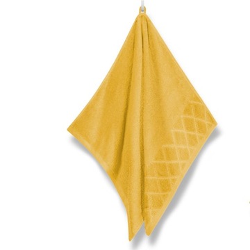 MUSZTARDOWY RĘCZNIK FROTTE 50X90 SILKY 500 gsm
