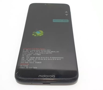 TELEFON MOTOROLA MOTO G7 XT1955-4 ZABLOKOWANY HASŁEM, DZIAŁA, NA CZĘŚCI