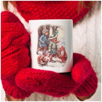Świąteczny kubek vintage Mikołaj, Boże Narodzenie