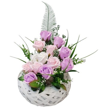 Букет мыльных цветов, розы, цветочная коробка, ПОДАРОК ​​на РАЗНЫЕ СЛУЧАИ, День матери