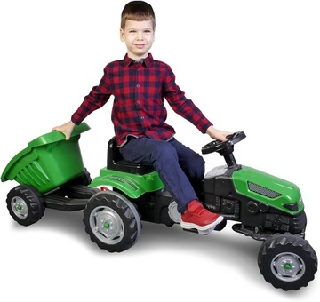 ОГРОМНЫЙ ПЕДАЛЬНЫЙ ТРАКТОР С ПРИЦЕПОМ 143см ПОДХОДИТ PILSAN